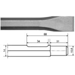 Burin plat, pour bosch ubh 4 / 26 - 2ds, tige hexagonale