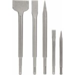 Aougo - burin sds lot de 5 burins avec 2 burin pointu et 3 burins plats, outil de forage pour bton