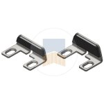 But�e en inox pour serrure en applique � p�ne rentrant finition: noir ral 9005 - longueur (mm): longueur ...