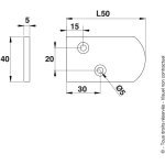 But�e de portail battant longueur (mm): longueur (mm) : 160 - finition: blanc ral 9016 - portac