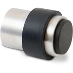 But�e de porte en acier inoxydable - butoir de porte mural en caoutchouc avec mat�riel de fixation au ...