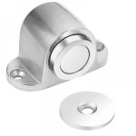 But�e de porte avec ressort et aimant, adapt�e aux portes robustes, argent�e, ventouse pour une fixation ...