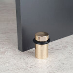 Ouvre&déco - butée de porte sol cylindrique, réhaussée, laiton doré poli brillant Ouvre&déco - butée de porte sol cylindrique, réhaussée, laiton doré poli brillant