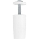 [jamais utilis�] but�e pour volets roulants, en plastique, blanc, amortisseur avec vis m5 antirouille ...