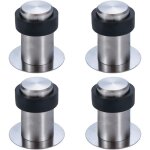 Butoir de porte adhsif au sol 6 cm en acier inox arrt de porte bute porte (lot de 4) - 6cm