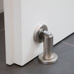 Butoir de porte magn�tique ms010 en aspect acier inoxydable - but�e de porte avec mat�riel de fixation ...