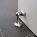 Butoir de porte magn�tique ms011 en aspect acier inoxydable - but�e de porte avec mat�riel de fixation ...