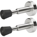 Butoirs de porte � ressort, 2 pi�ces, butoirs de porte hydrauliques muraux en acier inoxydable avec embouts ...