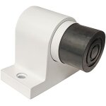 Butoir au sol pour porte lourde jusqu' 120 kg  ressort tout inox 304 couleur epoxy : blanc , gris ou ...