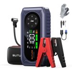 Buture booster batterie voiture 5500 avec 150psi gonfleur pneus , booster batterie moto avec 500 lumi�re ...