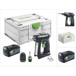 Festool c 18 - basic perceuse - visseuse sans fil 18 v 45 nm brushless + 1x batterie 5, 0 ah + systainer ...