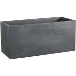 C - cube long 60, pot � fleurs / jardini�re, rectangulaire, coloris: stony black, fabriqu� avec du plastique ...