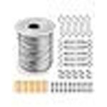 Cable acier inox 2 mm suspendre kit avec 55 accessoires, corde a linge acier, tendeur cable inox, piton ...