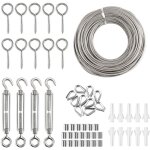 C�ble en acier inoxydable 304 robuste avec rev�tement en pvc - pour poteau en bois