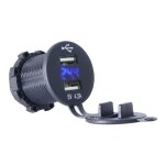Cbles, adaptateurs et prises ? chargeur tanche 5 v 4, 2 a 2 ports usb pour voiture, moto, bleu, rouge, ...
