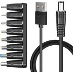 Cable d'alimentation usb vers dc, cordon d'alimentation de charge universel 5 v dc avec 8 connecteurs ...