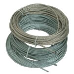 Sans marque - c�ble �me m�tallique gain�s pvc, 7 torons 7 fils, inox / pvc blanc, diam�tre 3 / 4 mm, ...