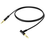 C�ble audio jack 3. 5 mm - noir - m�le - m�le - embout coud� 90� - 1m - qualit� audio optimale