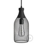 Cables cr�atifs - cage abat - jour nu bouteille j�roboam m�tal