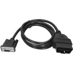 C�ble d'extension obd2 16 broches � rs232 db9 ? adaptateur interface diagnostic voiture ? mat�riau abs ...