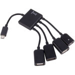 C�ble hub otg micro usb 4 ports pour tablette et smartphone android