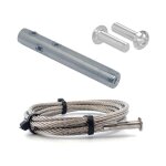 Câble inox 4mm 5m serti 1 coté + 1 tendeur droit Câble inox 4mm 5m serti 1 coté + 1 tendeur droit