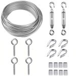 Coocheer - cbles de jardin / tableau avec garde - corps en acier inoxydable, vis tire - fond, tendeur, ...