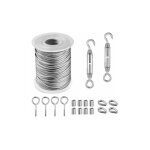 Cable mtallique, 15m cable en acier inoxydable, cable inox avec serre - cables, manchons, corde en acier ...