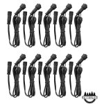 Cable rallonge, 10 pack, pour spots led encastrables, etanche ip67, 1m / 3. 3ft, 2pin, avec connecteurs ...