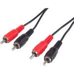 C�ble rca 2m, 2x fiche vers 2x fiche, c�ble de connexion audio vid�o, st�r�o, pour tv, t�l�phones portables, ...