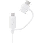 C�ble samsung combo usb - a - micro usb et usb - c 1, 5 m - blanc