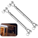 C�ble tendeur inox 2pcs m6 ridoir tendeur d'auvent, tendeur inox, tendeur de corde, tendeur de c�ble ...