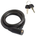 C�ble de verrouillage � cl�, l. 1 m x diam. 3 mm - centrale brico