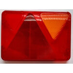 Cabochon droit pour feu de remorque ajba rl80 - 82 - 84 ? dimensions 187x130mm ? couleur rouge / orange ...