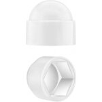 Cache - �crous m10 pour cl� de 17 blanc 50 pcs.