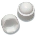 Cache ecrou ou cache t�te vis t�te hexagonale th m18 nylon blanc sur plat 27 - 30 pi�ces
