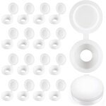 Ersandy - cache - vis  charnire en plastique plier les couvercles  vis laveuse flip tops blanc