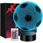 Cadeau de football pour garons illusion de football 3d veilleuse pour enfants 16 couleurs cadeau pour ...