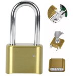 Cadenas code 4 chiffres, cadenas ext�rieur etanche, robuste et antivol, casier - gold