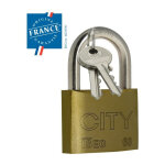 Cadenas iseo city 35 mm - laiton et anse acier - 2 clés - 2042101 Cadenas iseo city 35 mm - laiton et anse acier - 2 clés - 2042101