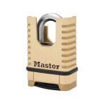 Master lock - cadenas en laiton massif haute s�curit� m1177eurdcc - anse prot�g�e - a combinaison - ultra ...