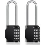 Cadenas long code exterieur pour portail, abri de jardin, grande cadenas code 4 chiffres pour casier ...