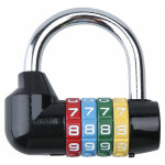 Cadenas noir  combinaison 4 numros - antivol velo - armoire exterieur - armoire jardin - bote  outils ...