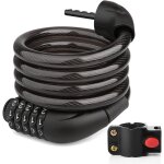 Jusch - cadenas � v�lo cha�nes, ext�rieur antivol cadenas � v�lo cha�nes con v�lo titulaire, 5 digit ...