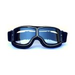 Cadre noir + lentille transparente) lunettes de moto et jet lunettes de protection masques de moto 18x8cm ...