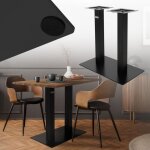 Ml - design - cadre de table double pieds noir hauteur 72 cm, acier laqu poxy, double colonne de table ...