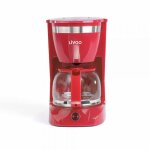 Cafeti�re �lectrique livoo dod163r - finition rouge, capacit� de 1. 25l / 12 tasses, verseuse en verre ...