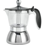 Aougo - cafetière à expresso en acier inoxydable avec dessus en verre et couvercle en cristal pour 4 ... Aougo - cafetière à expresso en acier inoxydable avec dessus en verre et couvercle en cristal pour 4 ...