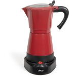 Cafeti�re italienne �lectrique livoo dod117rc coloris rouge - 300ml, 6 tasses, 480w