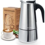 Cafetire italienne, cafetire moka en inox cafetire  pression 300ml grande contenance compatib avec ...